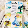 Flowing Clouds and Falling Shadows Series Journaling Scrapbooking Sticker Tape Rolls ( 4pcs )