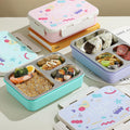 Pastel Lunch Time Three Compartment 100% Leakproof Bento Lunch Box ( 1pc )