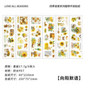Natural Floral Journaling Scrapbooking Stickers Sheets ( 6pcs )