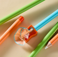 Pencil Style Erasers With Sharpener ( 3pcs )