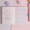 Milu Cat Kawaii Combination Lock Notebook Diary ( 1pc )