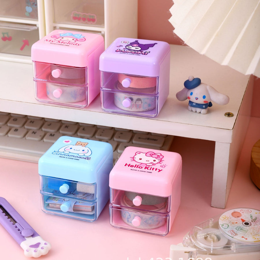 Sanrio Mini Desk Storage Organizer with Drawer ( 1pc )