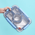 Four Compartment Transfer Proof 100% Leakproof Bento Lunch Box ( 1pc )