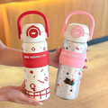 Pinteresty Thermos Double Sipper Stainless Steel Tumbler Bottle ( 1pc )