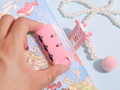 Milu Cat Kawaii Combination Lock Notebook Diary ( 1pc )