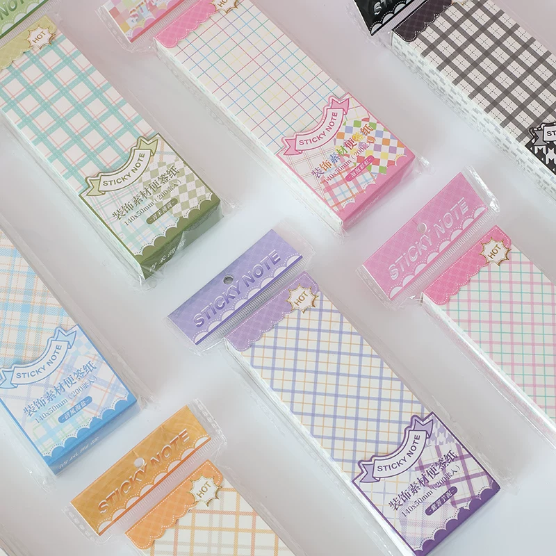 Aesthetic Grid Pattern Memo Pad Sheets ( 1pc )