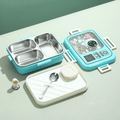 Retro TV Bento Meal Stainless Steel Three Compartment 100% Leakproof Lunch Box ( 1pc )