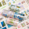 Oil Painting Van Gogh Style Journaling Stamp Sticker Roll ( 1pc )