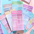 Checkered Twilight Journaling Scrapbooking Sticker Book ( 4sheets )