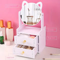 DIY Makeup Desk Organizer With Mirror ( 1pc )
