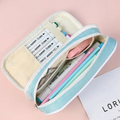 Aesthetic Canvas Expandable Multipurpose Stationery Pouch ( 1pc )