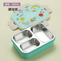 Pastel Lunch Time Three Compartment 100% Leakproof Bento Lunch Box ( 1pc )