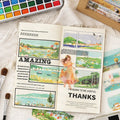 Seasonal Landscape PET Washi Journaling Scrapbooking Stickers Book ( 1pc )