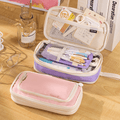Aesthetic Canvas Expandable Multipurpose Pouch ( 1pc )