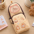 Capybara Confetti Charm Double Layer Multipurpose Pencil Stationery Pouch