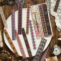 Lingering Amidst the Flower Series Journaling Scrapbooking Stickers Strips ( 20pcs )