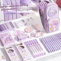 Kawaii Cute Rabbit Double Layer Multipurpose Pencil Stationery Pouch ( 1pc )