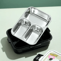 Retro TV Bento Meal Stainless Steel Three Compartment 100% Leakproof Lunch Box ( 1pc )
