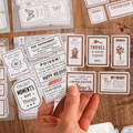 Post Card Stamp Journaling Sticker Sheets ( 4 Sheets )