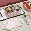 Pastel Lunch Time Three Compartment 100% Leakproof Bento Lunch Box ( 1pc )