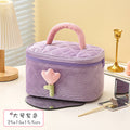 Pinteresty Tulip Plush Cosmetic Makeup Vanity Organizer Pouch ( 1pc )