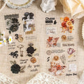 Flower Bud Journaling Scrapbooking Sticker Sheets ( 6 sheets )