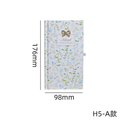 Fresh & Floral Bow Charm Hardbound Handbook Notebook Diary ( 1pc )