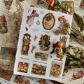 Retro Manor Series Journaling Scrapbooking Stickers Book ( 20 Sheets )