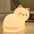 White Kitty Cat Silicone Night Light Lamp ( 1pc )
