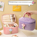 Pinteresty Tulip Plush Cosmetic Makeup Vanity Organizer Pouch ( 1pc )