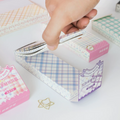 Aesthetic Grid Pattern Memo Pad Sheets ( 1pc )