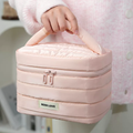Metallic Finish Cosmetic Makeup Vanity Organizer Pouch ( 1pc )