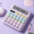 Pastel Calculator Solar / Battery Operated Big ( 1pc )