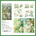 Rose Flower Series PET Journaling Scrapbooking Sticker Sheets ( 4 Sheet )