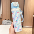 Pinteresty Floral Cherry Double Sipper Stainless Steel Bottle ( 1pc )