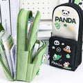 Panda Confetti Charm Double Layer Multipurpose Pencil Stationery Pouch ( 1pc )