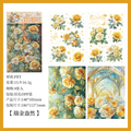 Rose Flower Series PET Journaling Scrapbooking Sticker Sheets ( 4 Sheet )