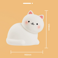 White Kitty Cat Silicone Night Light Lamp ( 1pc )