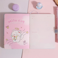 Milu Cat Kawaii Combination Lock Notebook Diary ( 1pc )