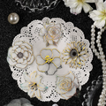 Flowers Retro Black & White Journaling Scrapbooking Stickers ( 20pcs )