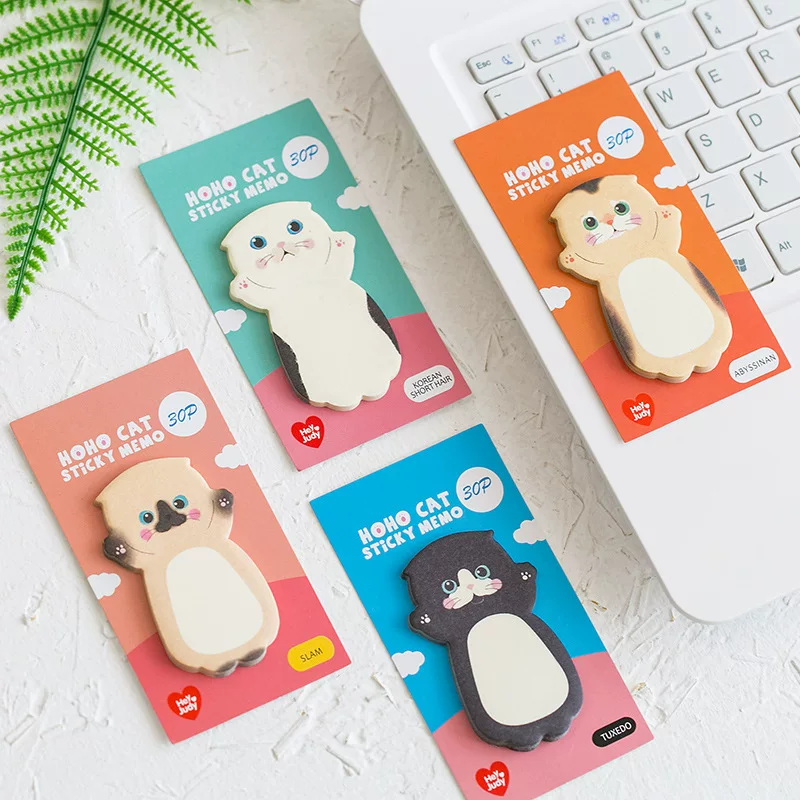 Cat Series Self Adhesive Sticky Notes ( 1pc )