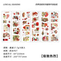 Natural Floral Journaling Scrapbooking Stickers Sheets ( 6pcs )