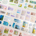 Oil Painting Van Gogh Style Journaling Stamp Sticker Roll ( 1pc )