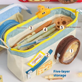 Aesthetic Wide Opening Multipurpose Stationery Pencil Pouch ( 1pc )