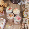 Vintage Retro Journaling Stamp Sticker Roll ( 1pc )