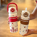 Pinteresty Thermos Double Sipper Stainless Steel Tumbler Bottle ( 1pc )