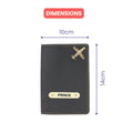 Personalized Nexon Leather Passport Cover - Black