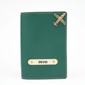 Personalized Nexon Leather Passport Cover - Olive Green