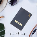 Personalized Nexon Leather Passport Cover - Royal Blue