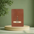 Personalized Nexon Leather Passport Cover - Tan